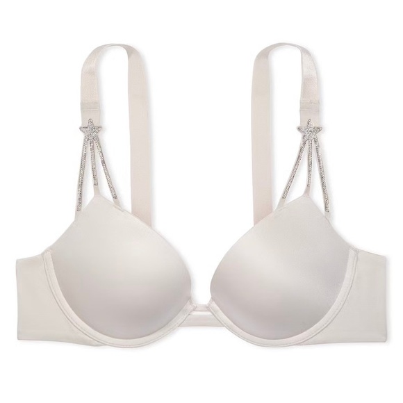 Victoria’s Secret 32C Delfin Grey Very Sexy Starstruck Push Up Bra - Picture 1 of 4